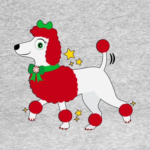 Cute Poodle Dressed for the Holidays by PenguinCornerStore